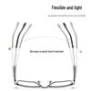 3830J Retro Square Full-Rim Metal Eyeglass Frame, Two-Color Super Light for Large Faces