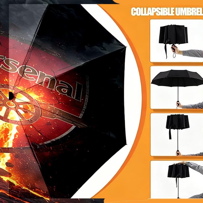 football team.C Print Umbrella Automatic Opening/ Closing - Portable Foldable Design - Daily use for Travel/Outdoor - Gift for Birthday