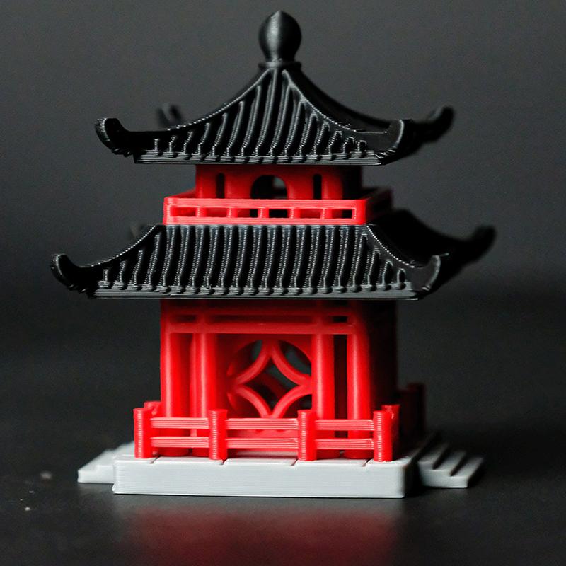 Chinese Pagoda Statue Ancient Building Model Japanese Pavilion Decoration Miniature Rockery Aquarium Bonsai Ornament