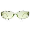European and American style square small square sunglasses punk rivets jelly sunglasses fashion street shot