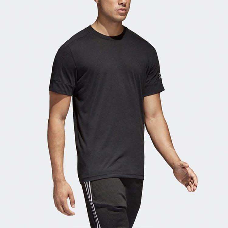 Adidas T Shirts Men's Black Crew Neck Moderate Straight Fit CG2097