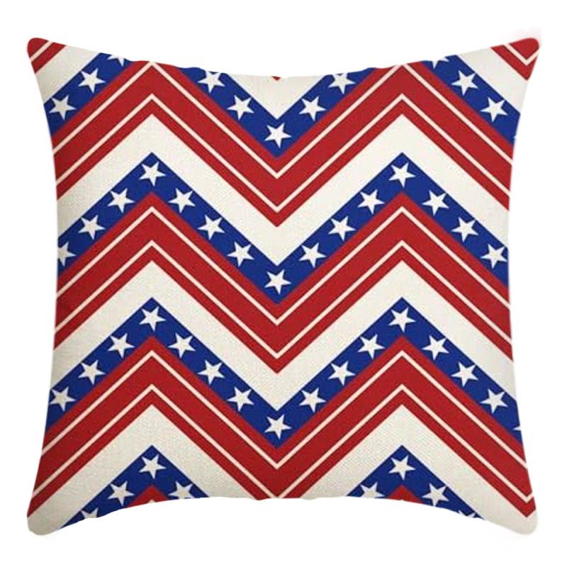 New Independence Day Cushion Pillow Cover Nordic Linen Pillow Cover