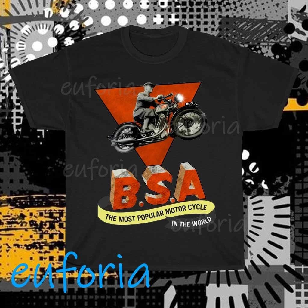 BSA Motorcycles Logo T-Shirt Funny Size S to 5XL L