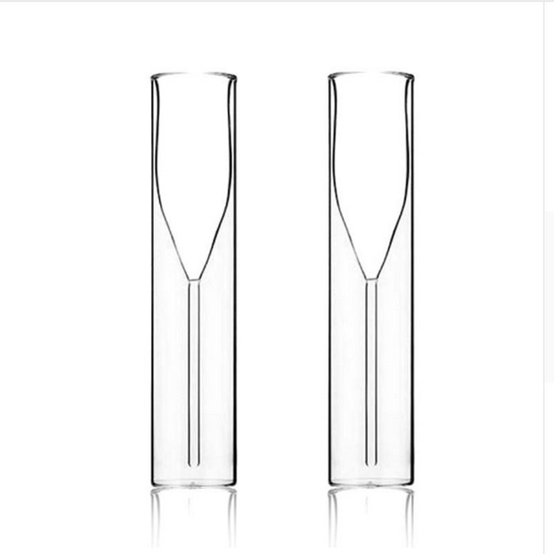 Double Wall Glass Champagne Flutes Goblet Whisky Bubble Wine Tulip Tail Wedding Party Glasses Cup Toasting Cups Thule Copo