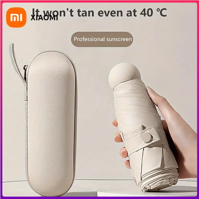 Xiaomi Ultralight Portable Capsule Umbrella UV Protection Umbrella Mini Five-fold Umbrella Eight Bone Pocket Umbrella Summer Outdoors