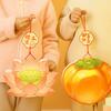 Handmade Persimmon Lantern Blessing Glowing Props Chinese Style Lantern Material Package Decorative with Tassel Flower Lanterns
