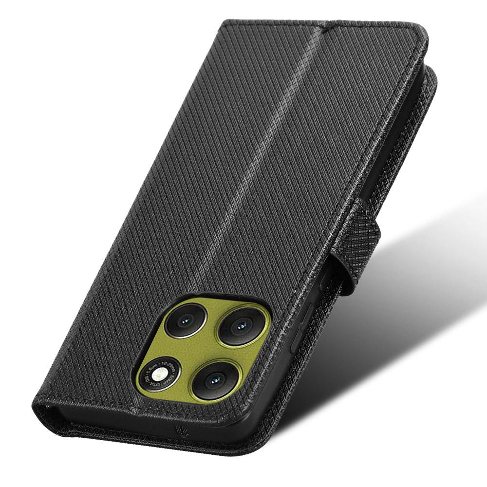 For Motorola Moto G86 Power 5G Leather Wallet Case with Strap Diamond Texture Phone Cover