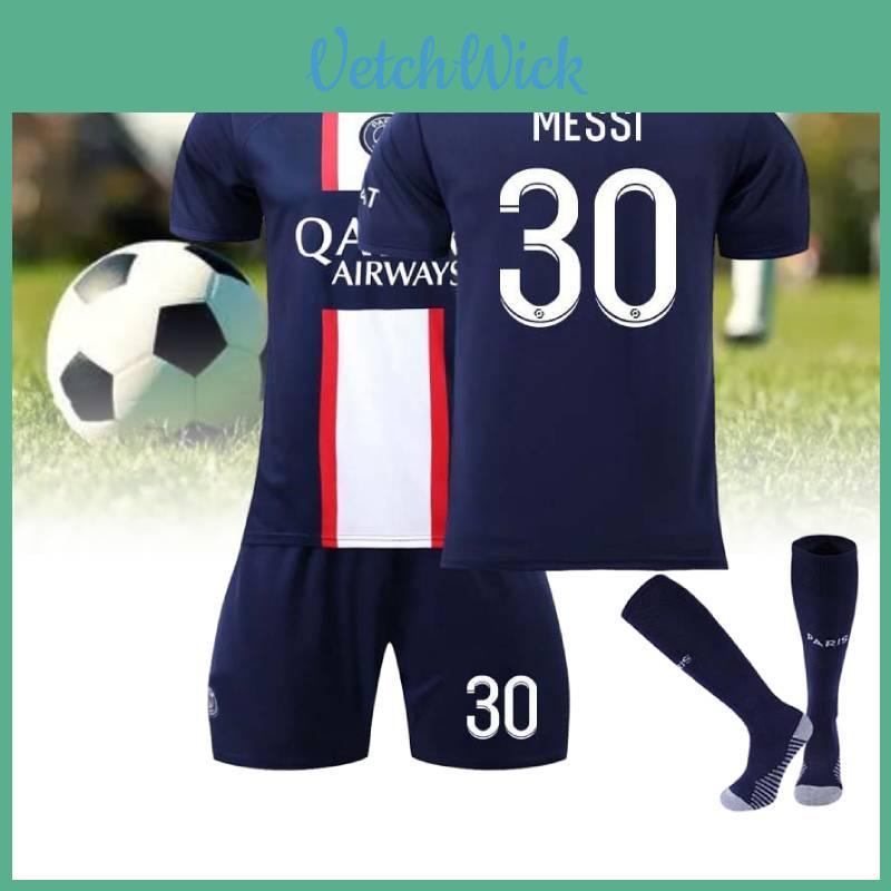 Parijs thuisshirt set Messi 30 Mbappé 7 Neymar 10 Polyester voetbaltenue