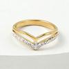 Irregular Clear Zircon Crown Ring Stainless Steel Gold Color Trendy Finger Rings Zircon Wedding Band Gift Wholesale