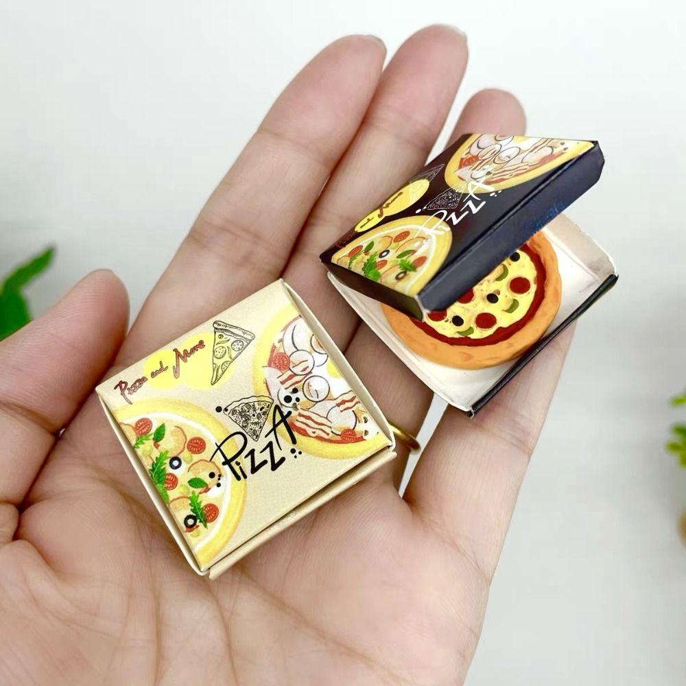 

5pcs with Packing Box Artificial Pizza Model 1:12 Simulation Kitchen Toy Festive Supplies