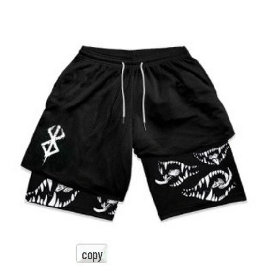 3D Personalizované Dvouvrstvé Fitness Sportovní Šortky