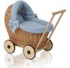 Sweet Baby Doll Stroller Woven Walking with Bedding Set Dirty Blue and Soft Lining Stella
