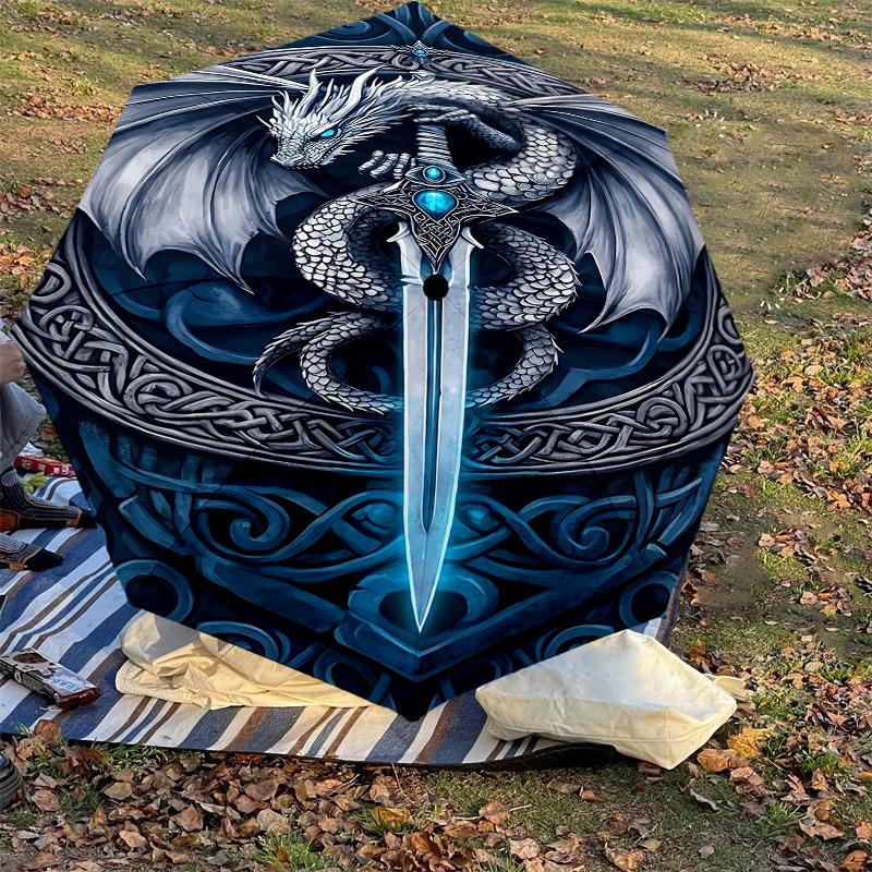 1PC Dragon Sword Umbrella-8-Rib Reinforced, Automatic Open, Lightweight & Durable, Fashion Accessory for Outdoor, H0374