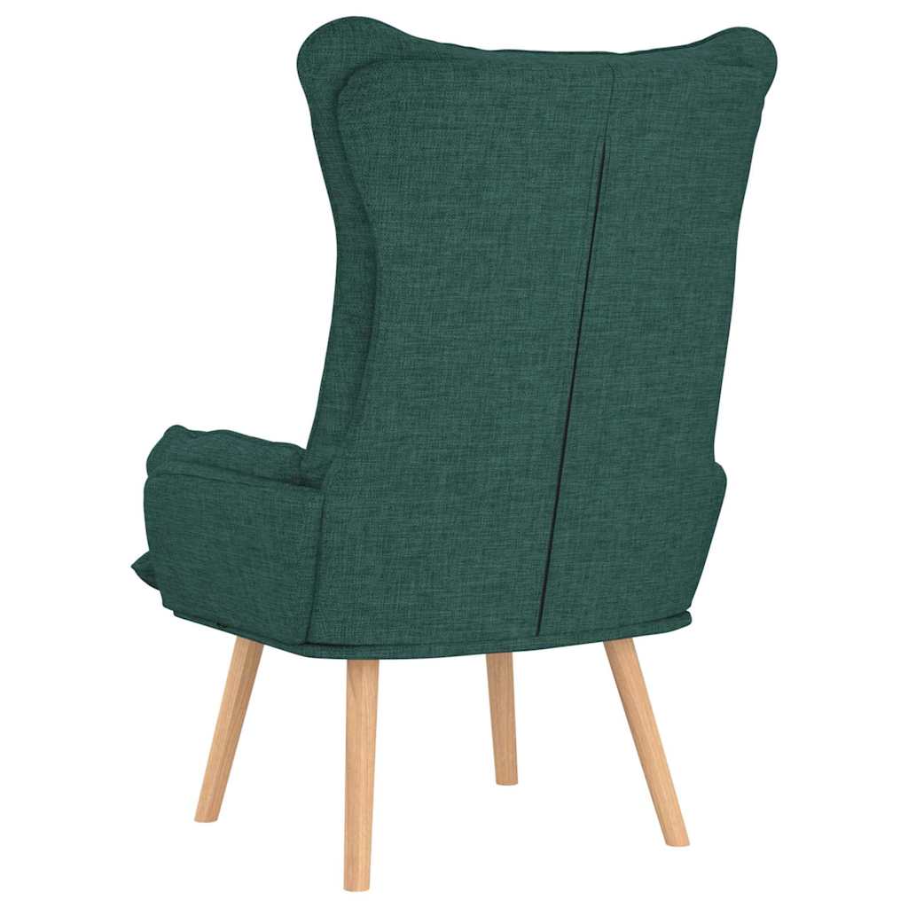 Armchair Dark Green 69 x 74 x 93 cm Fabric and Plywood