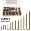 800Pcs Wood Screws and Drywall Screws Set Self-Tapping Mixed Screws  Carbon Steel and Zinc Screws for Fences, Doors and Floors
