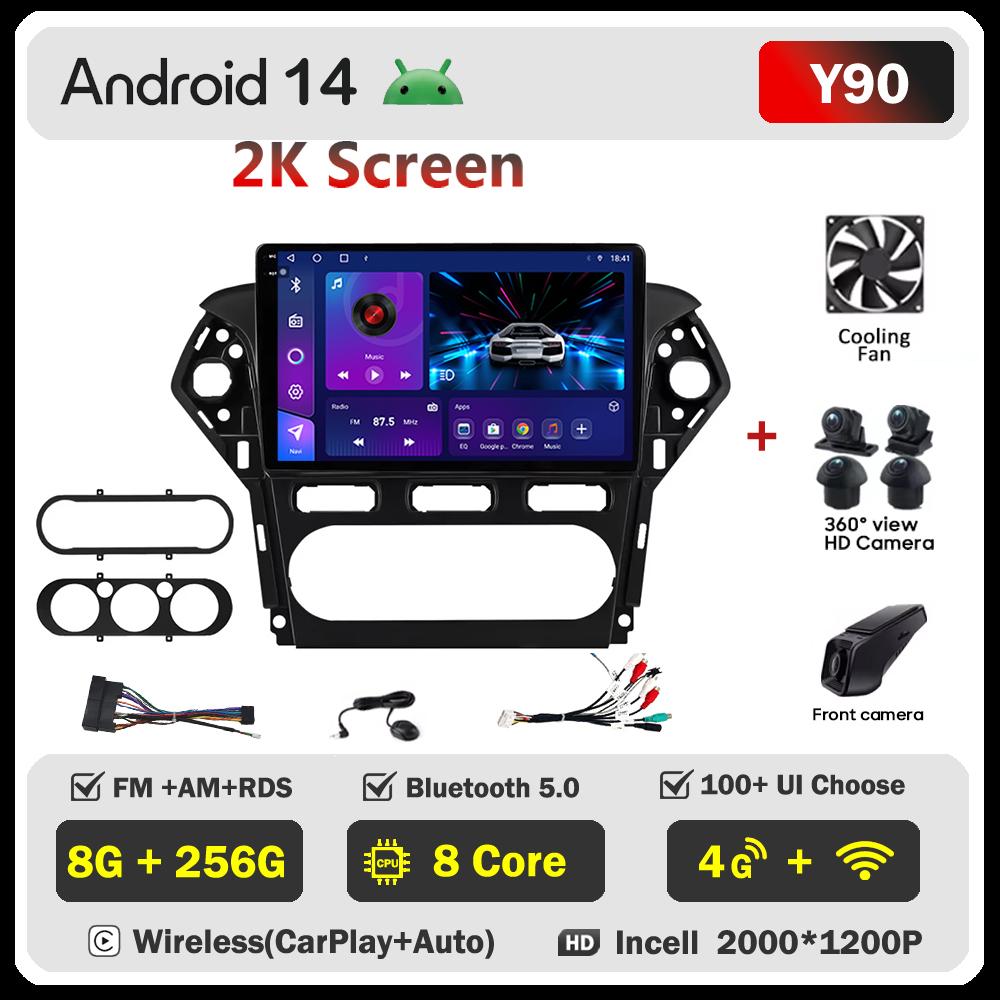 For Ford Mondeo 4 Mk4 2010-2014 Car Radio Player Car Carplay Screen Autoradio Mirror Link Car Intelligent Systems Touch Screen