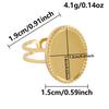 1Pcs Open Adjustable Stainless Steel Heart Sun Leaf Rings Diy Cabochons Silver/Gold Ring For Women Men Handmade Supplies