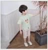 Kinder Baumwoll-Leinen Hanfu Set: Kurzarm & Shorts, Tang-Anzug Antikes Kostüm für Jungen & Mädchen - Zweiteiliges Performance-Outfit