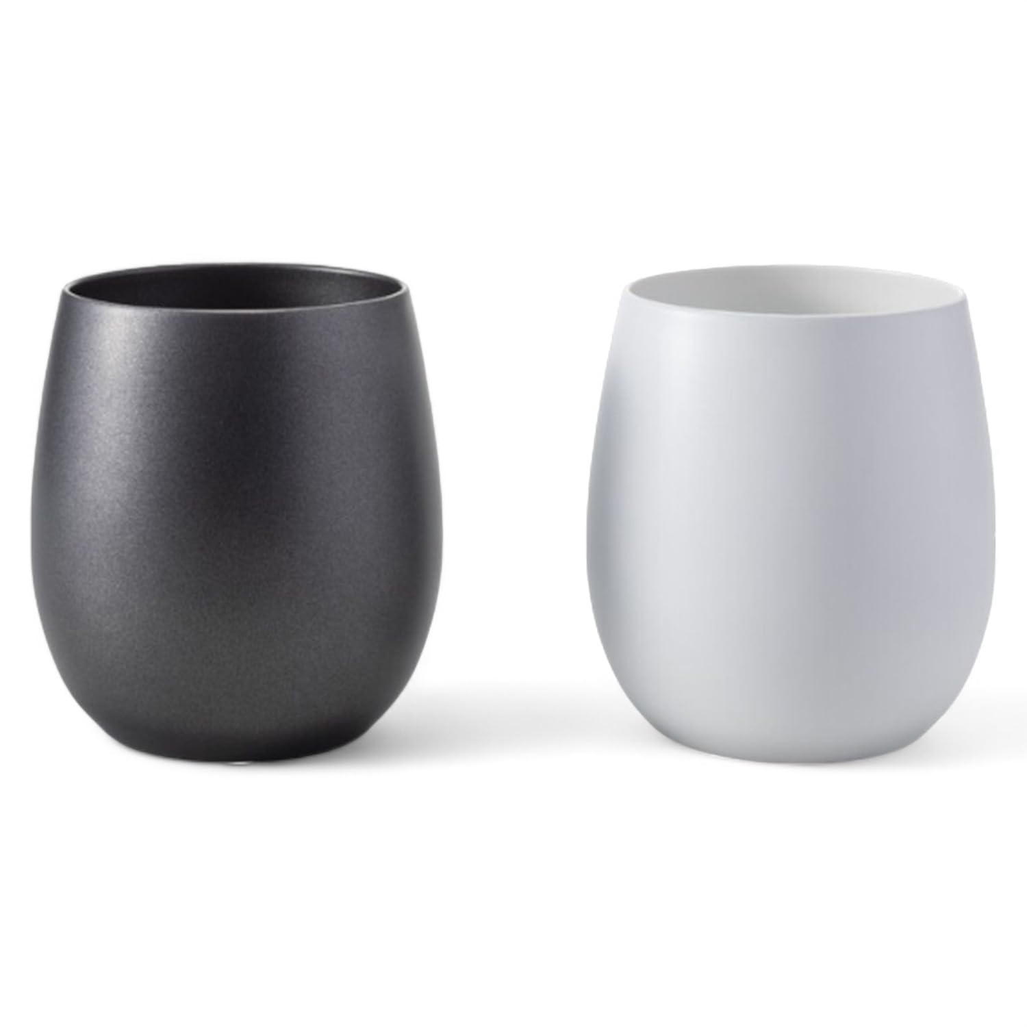 

Pair of 250ml Stainless Steel Cups with a Feel and Vacuum Sealing J-Kitchens Ceramic-Like Double-Walled