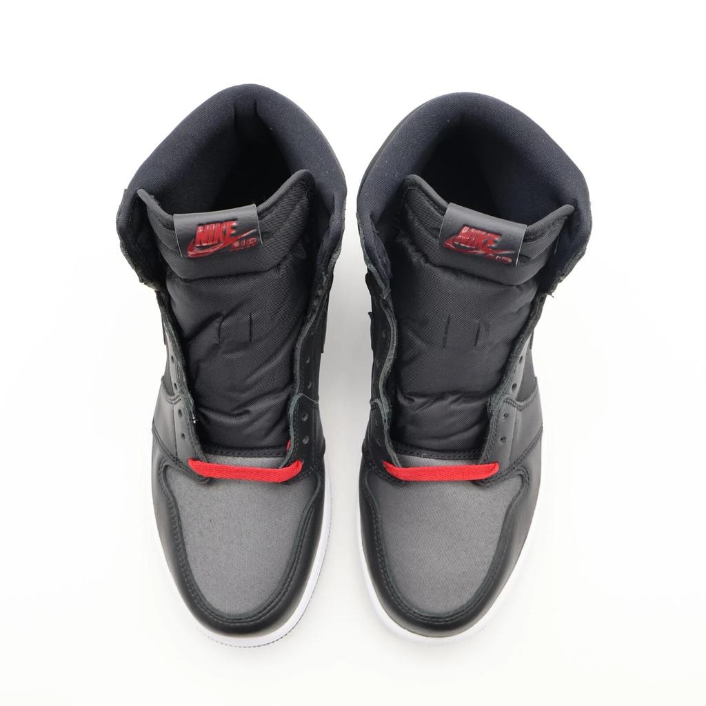555088-060 Nike Air Jordan 1 Retro High OG Black Gym Red Satin Metallic (Men's)