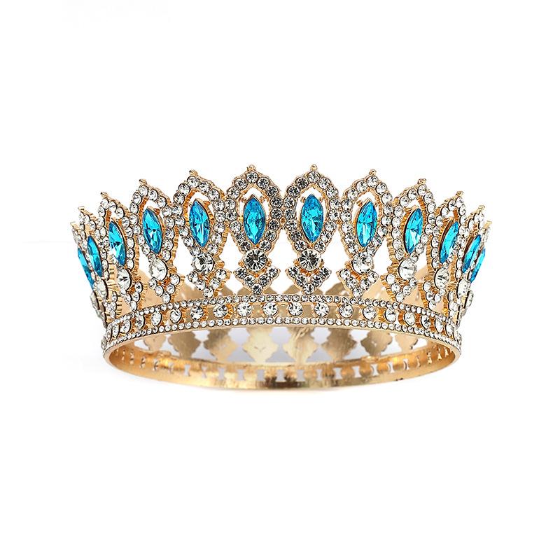 Men's Golden King's Crown Headwear Adult Birthday Crown Halloween Stage Opera Performance Unisex