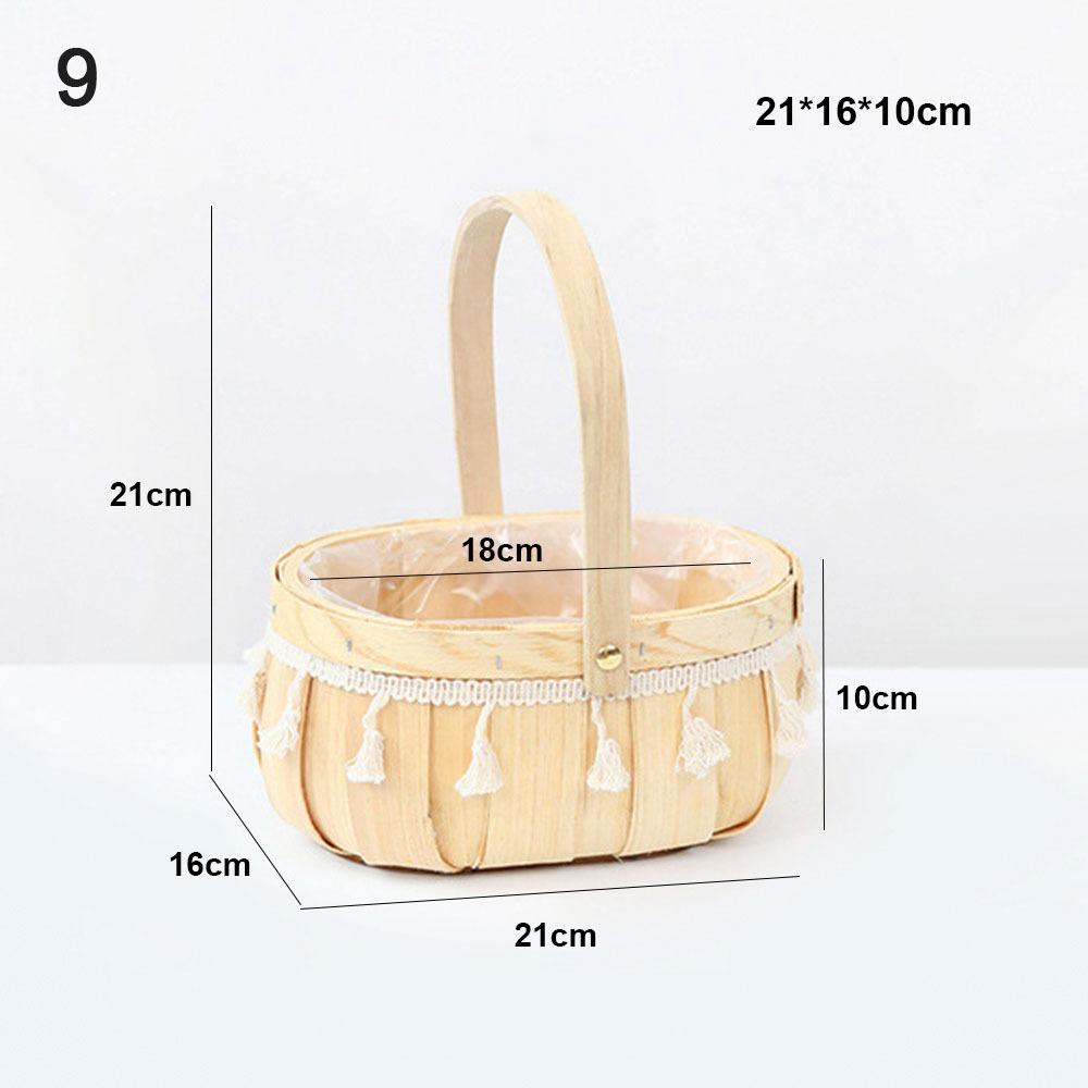 Mini Miniature Dollhouse Basket Fashion DIY Hand Woven Basket Handmade Paper Vine Handheld Flower Basket