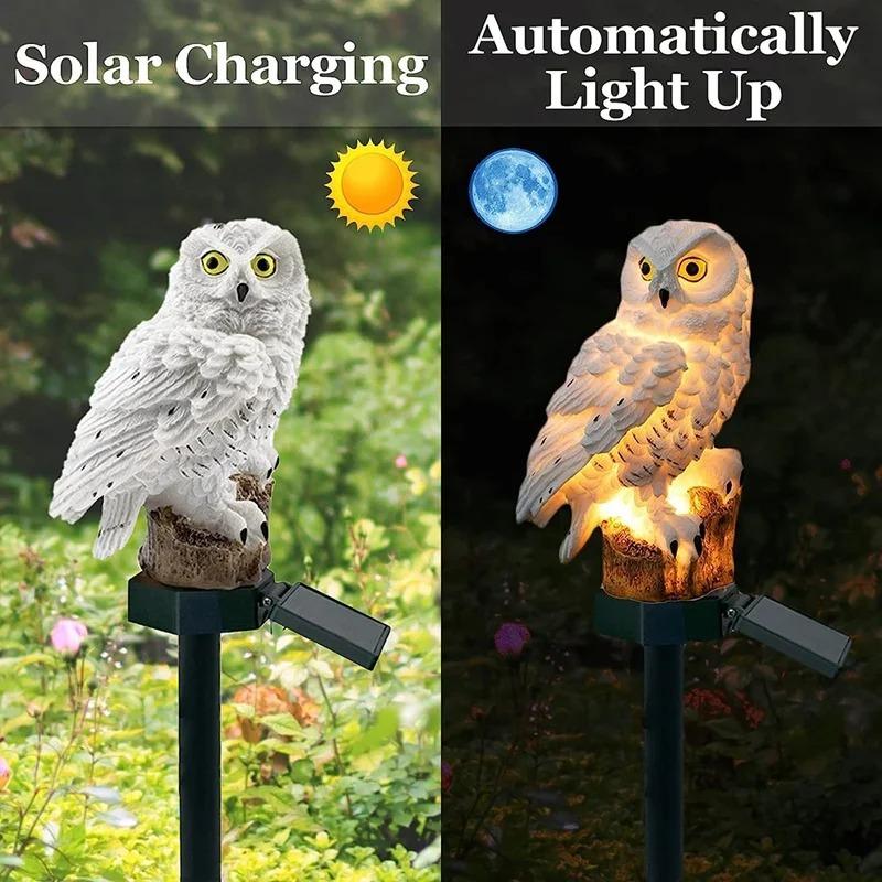 Solar Lamp Ugle Dyr Solar Garden Lights Solar Powered Solar Led Light Utendørs Hage Dekorasjonslampe Vanntett Solar Lights