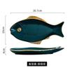 Ceramic Fish Plate Phnom Penh Green Creative Fish Shaped Porcelain Plate Household Salad Dessert Long Dish Kitchen Tableware