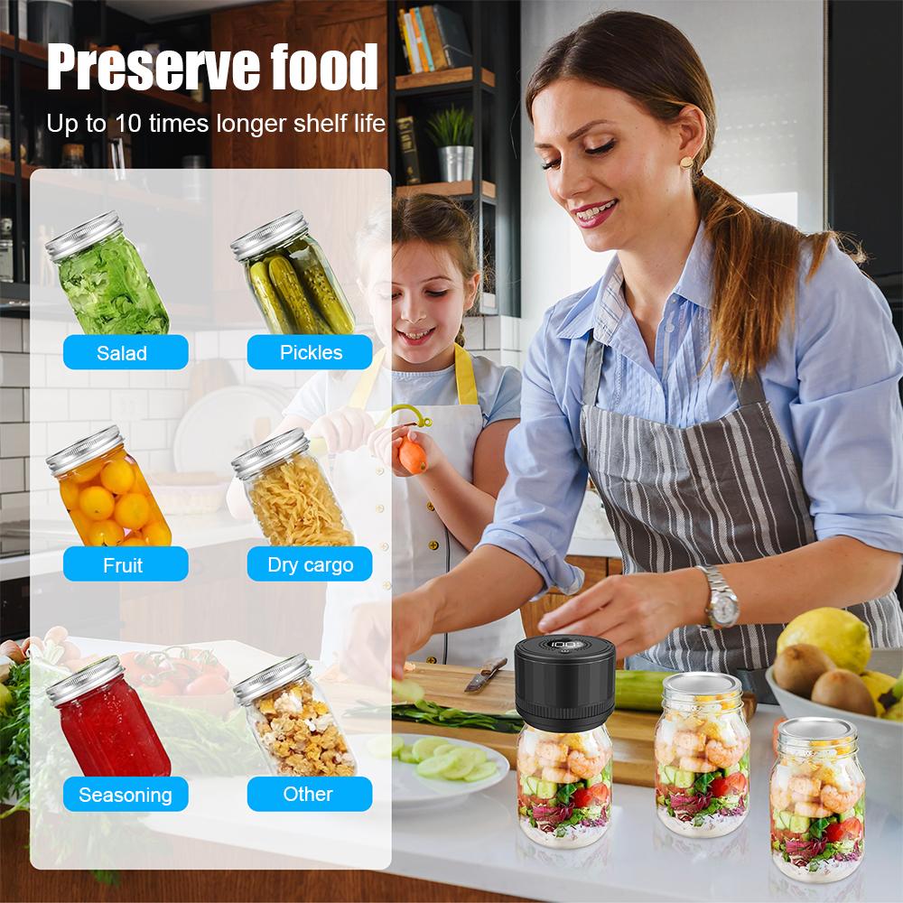 Electric jar vacuum sealing kit jar vacuum sealer Black manual version