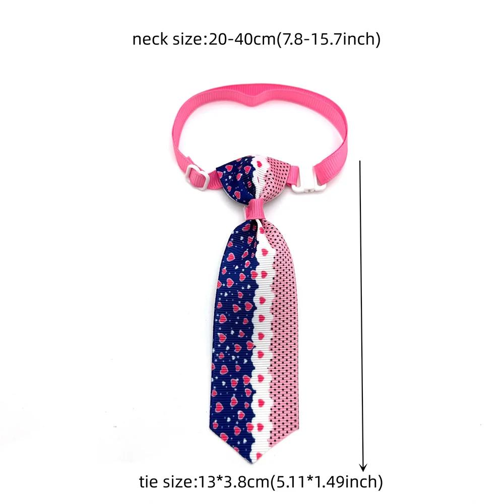 50/100pcs Small Dog Adjustable Bow Tie Valentine's Day Style Pet Dog Bowties Ties Pet Collars for Dogs Pet Grooming Accessories