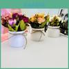 Camellia Flower Artificial Potted Plant For Home Decor And Wedding Arrangements