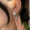 S925 Silver Crystal Snowflake Earrings - 2025 Trendy Light Luxury Studs for Women