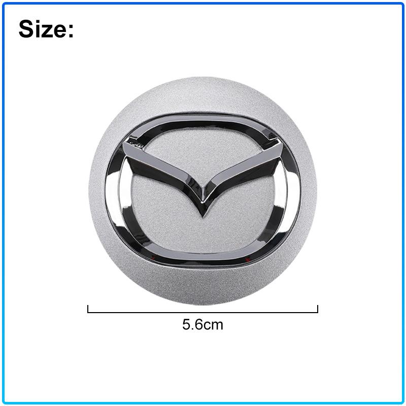 For Mazda 6 3 CX5 5 2 323 CX7 Demio Atenza Axela MX30 CX30 CX3 CX9 RX8 RX7 56mm Car Emblem Tire Wheel Hub Cap Rim Covers Auto Decorate Accessories
