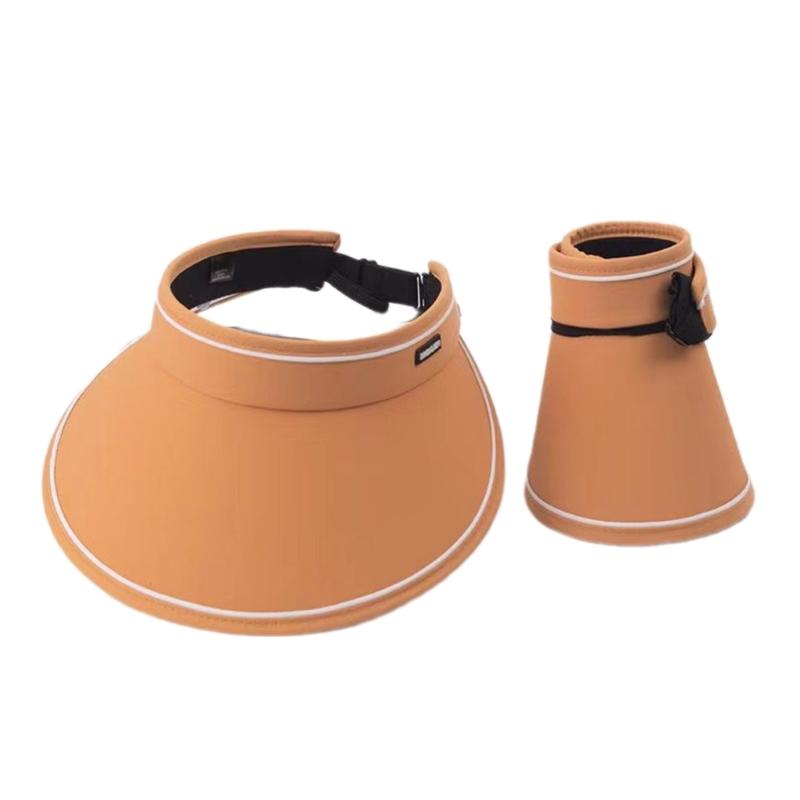 Outdoor Sun Protective Hat for Women Breathable Hollow Top Design Wide Brims Hat for Various Activity Fishing Cycling