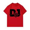 Men's 100% Cotton Crew Neck Short Sleeve T-Shirt, Casual DJ Sound Wave Graphic Printed Breathable Soft Summer Tee for Daily Wear and Music Enthusiasts