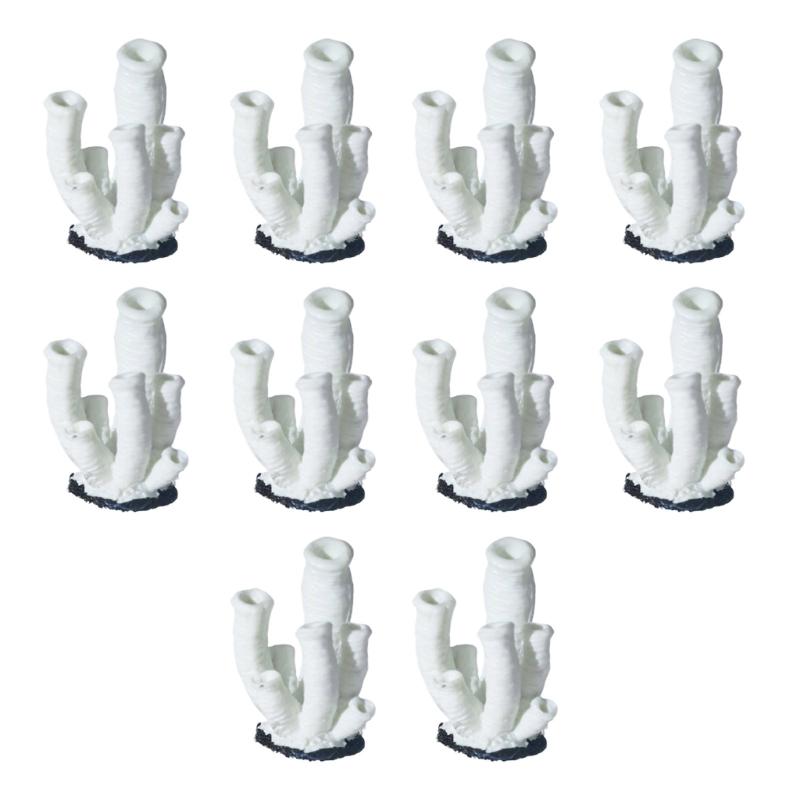 10pcs Colorful Artificial Corals Reef Decoration Simulation Corals Landscape for Bettas Fish Tanks Lovely Styles