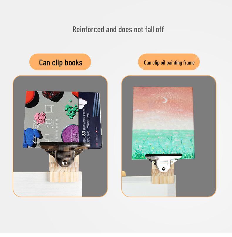 Resim ve Çizim için Çok Fonksiyonlu Ahşap Şövale ve Palet Klipsi