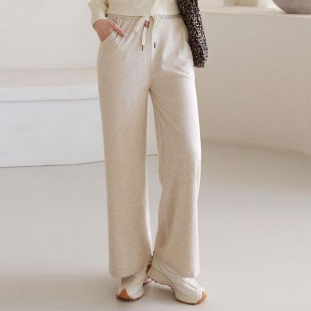 From Heart Basic Ribbed Wide Leg Pants