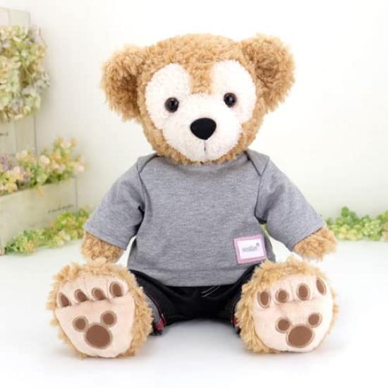 cushu cush Duffy and ShellieMay Costume Set for Plush Includes Long Sleeve Gray and Denim Pants Toys, T-Shirt, T-Shirt, (CDS477S)
