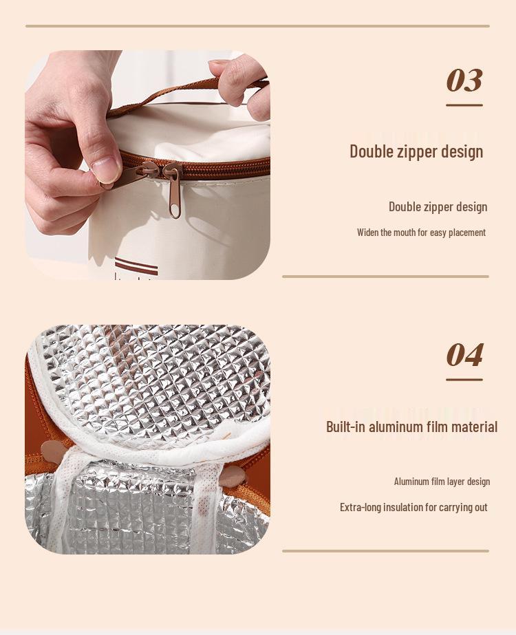 304 Stainless Steel Double-Layer Leak-Proof Insulated Bento Lunch Box with Food Compartments