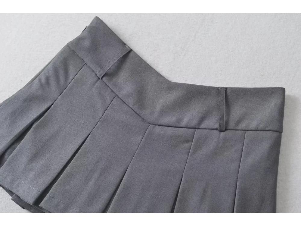 V-Waist Pleated High Waisted A-Line Mini Skirt – Sexy, College-Inspired Design