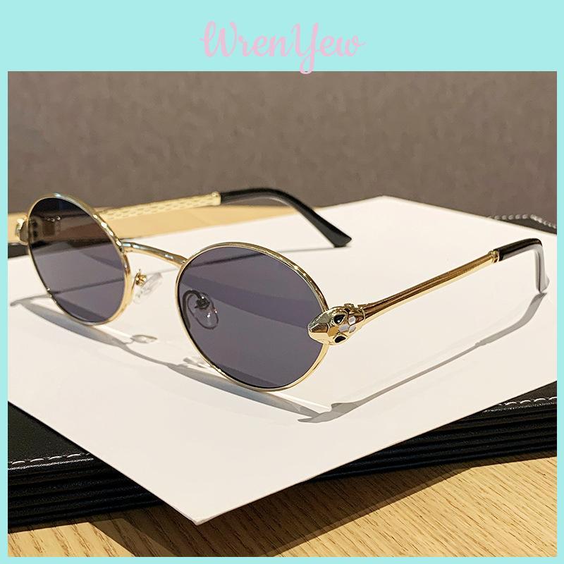 Classic Oval Sun Glasses With Uv400 Protection For Travel And Outdoor Activities