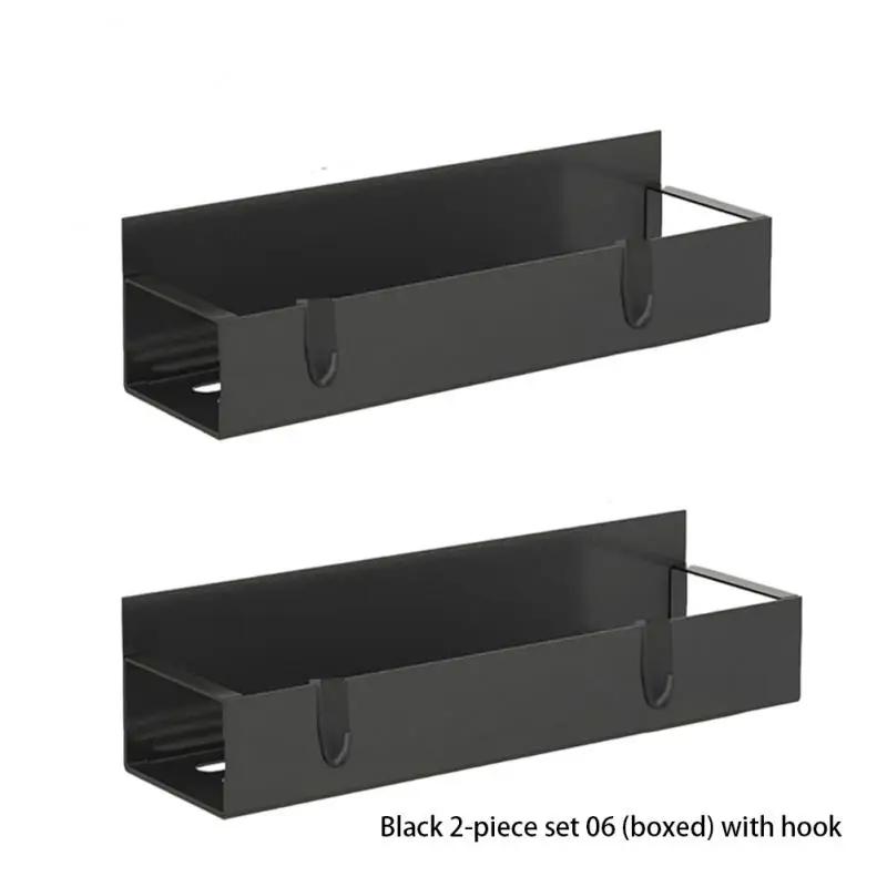 Magnetic Fridge Shelf Spice Storage Rack Black Iron Space Saving For Cabinet On The Side Of Refrigerator Kitchen Organizer Shelf
