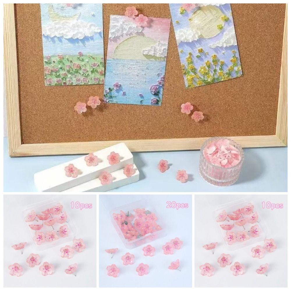 10/20/30Pcs 3D Board Push Pin Creative Thumb Tacks Portable Decorative Studs  Office School Supplies
