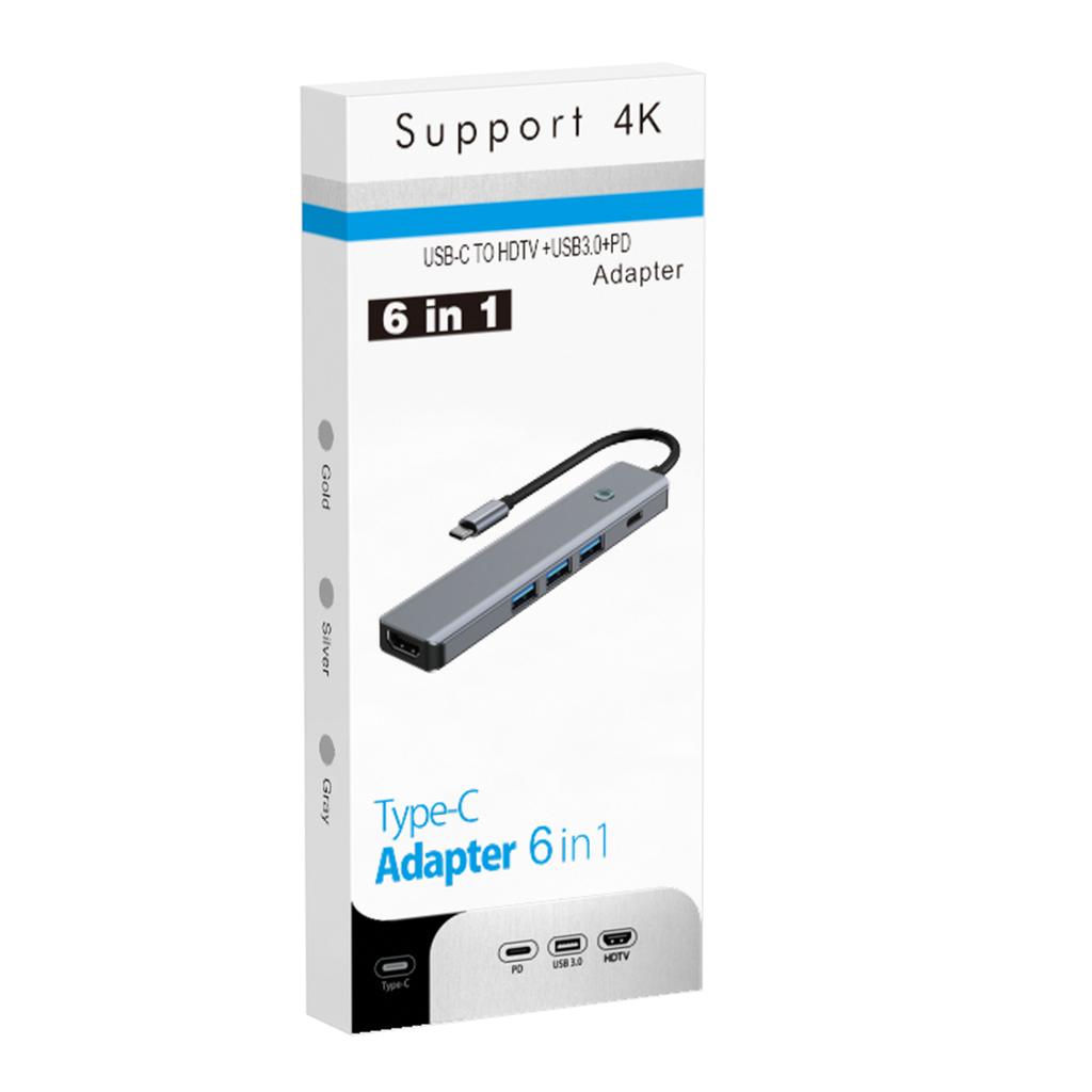 5 In 1 TYPE-C USB3.0 HDMI PD100W Interface Hub Adapter Dock for MacBook iPad Pro