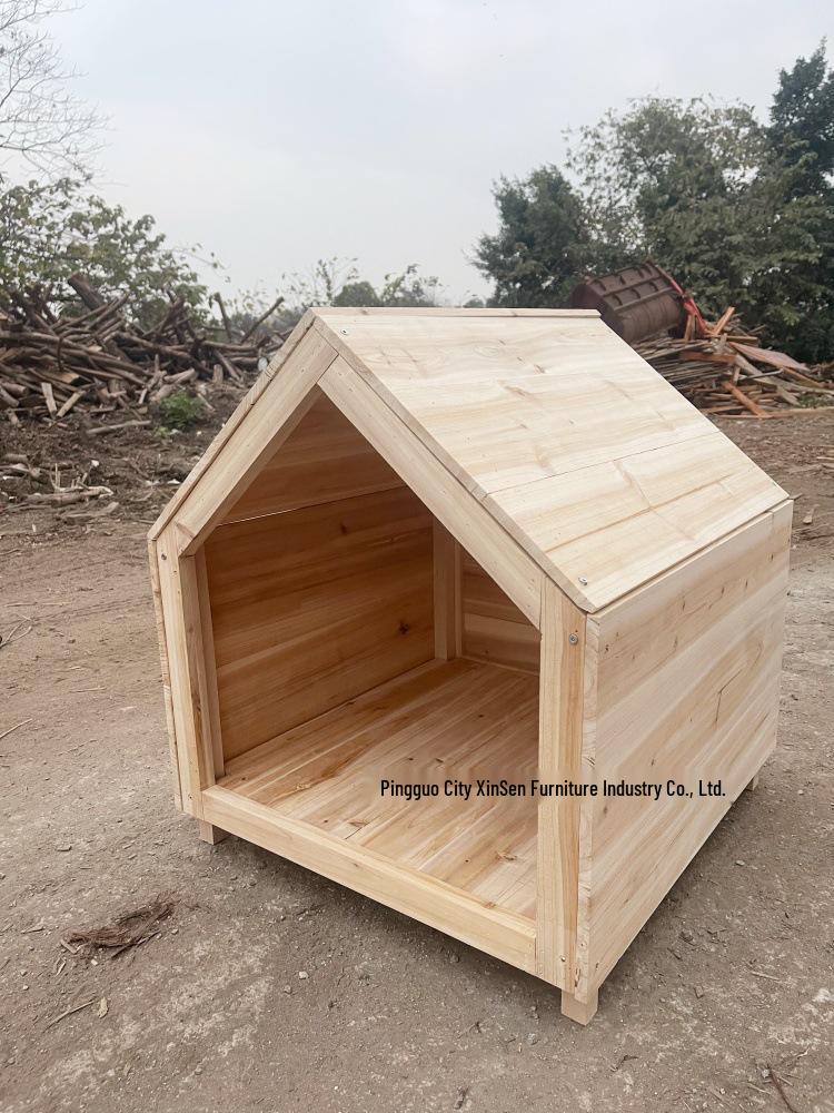 Solid Wood Indoor Cat Villa: Spacious Semi-Closed Bed and House