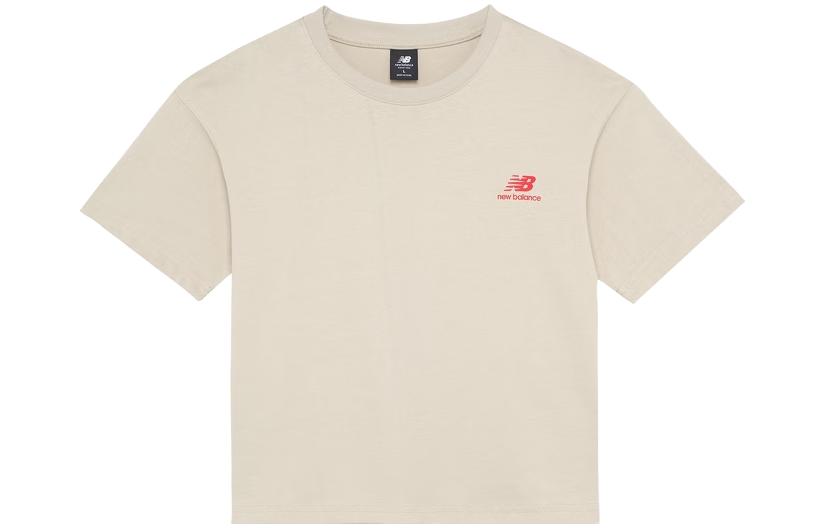New Balance Set in Sleeve T Shirt Women s Beige AWT22317-LGB L