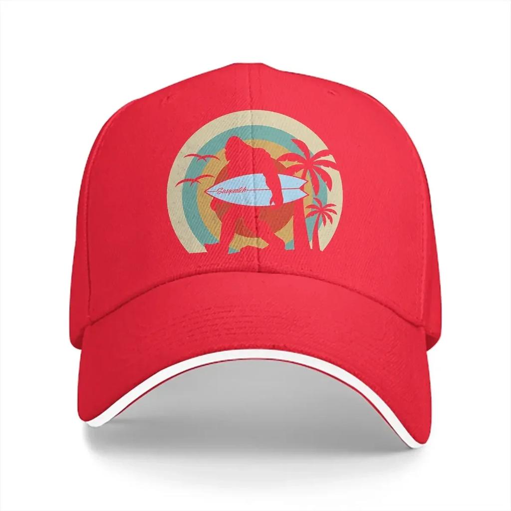 Summer Cap Sun Visor Surfing Funny Surf Classic Hip Hop Caps Bigfoot Sasquatch Peaked Hats