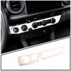 White ABS Wood Grain Air Condition Panel Trim Cover For Toyota Tacoma 16-23