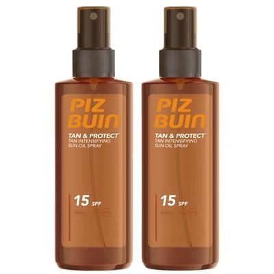 Piz Buin Tan & Protect Sun Oil Spray SPF15 X2 Pcs